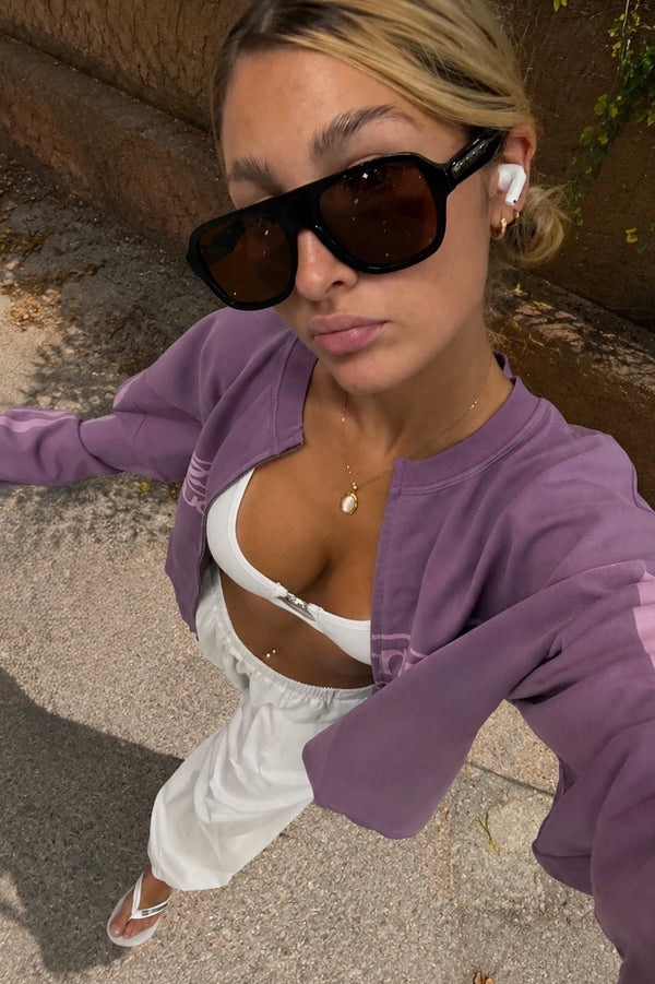 WORLD TOUR VIOLET ZIPPER CREWNECK