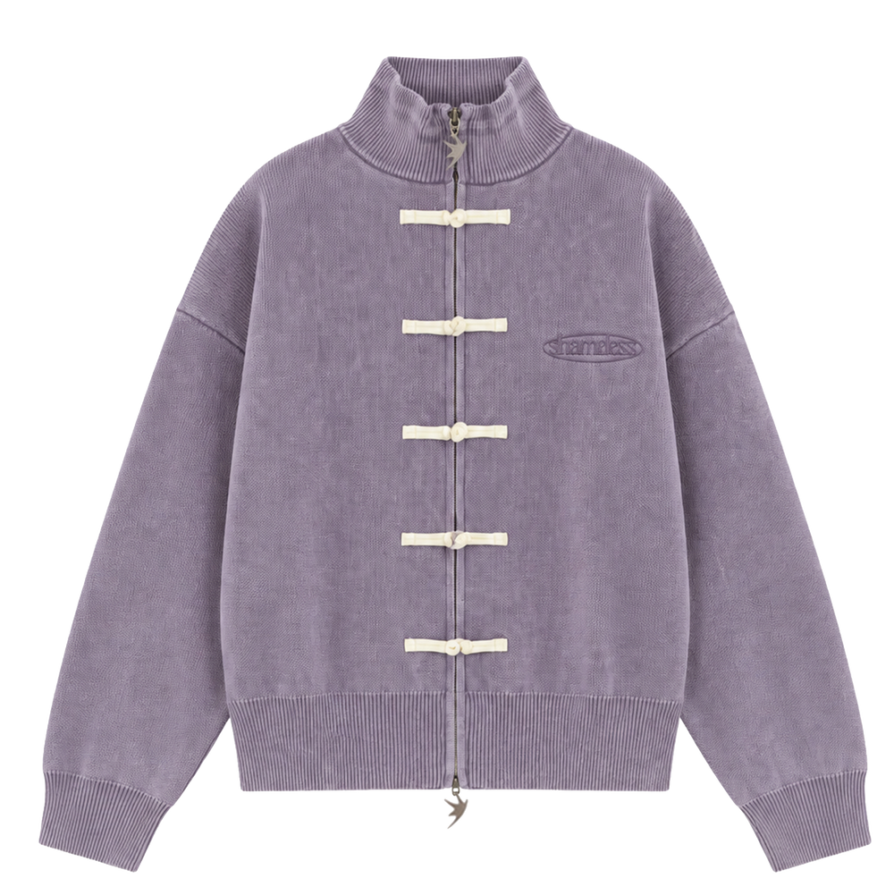 PURPLE HOSHI ZIPPER KNIT
