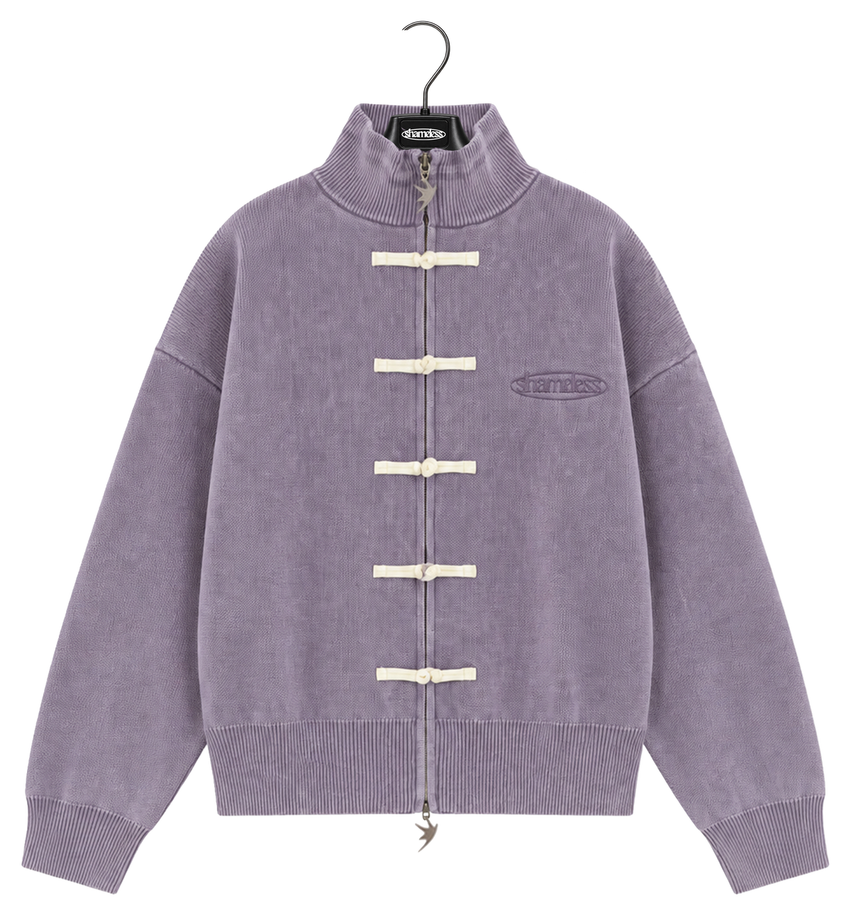 PURPLE HOSHI ZIPPER KNIT
